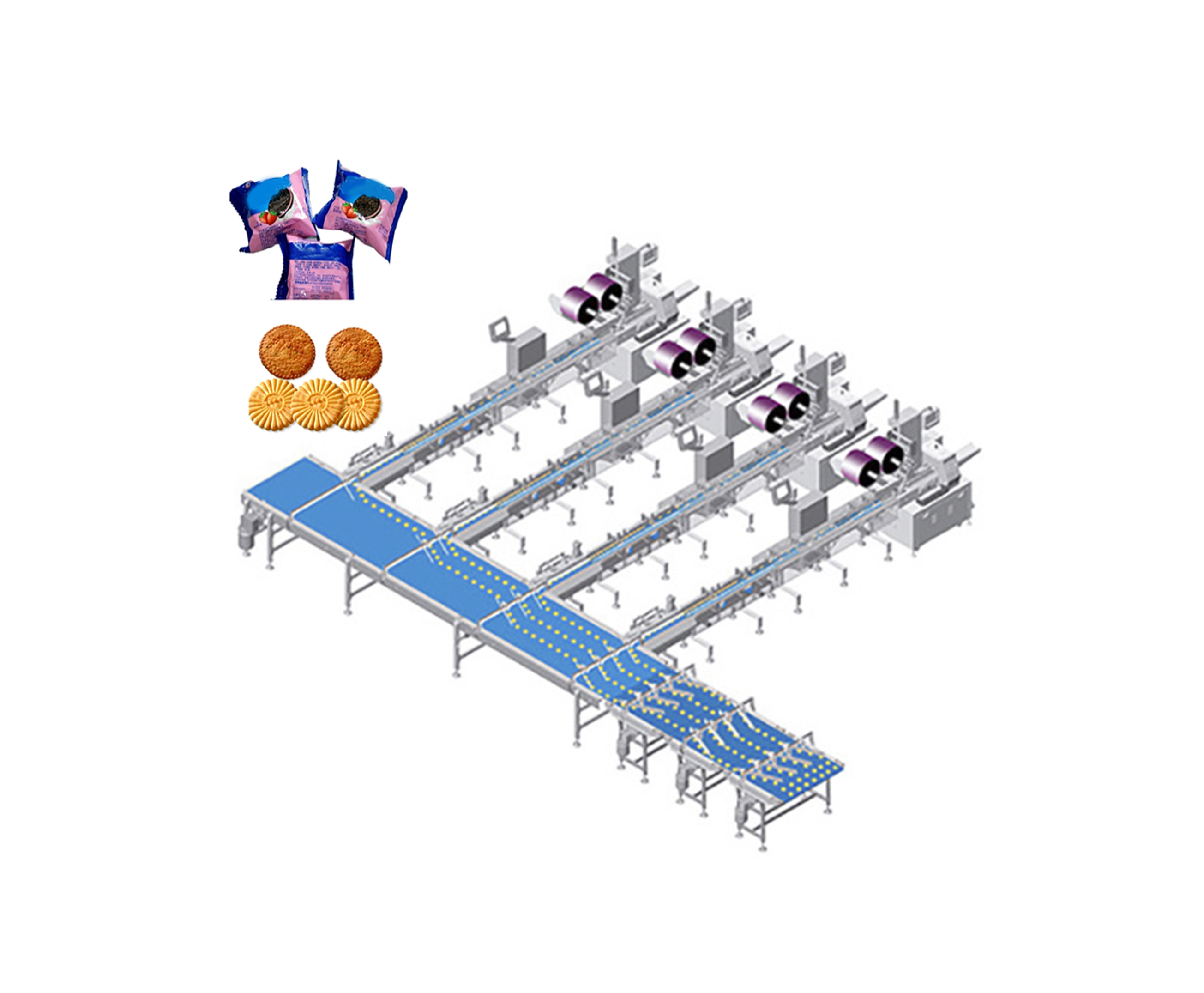 Máquina Automática Alimentadora Y Empacadora de Galletas